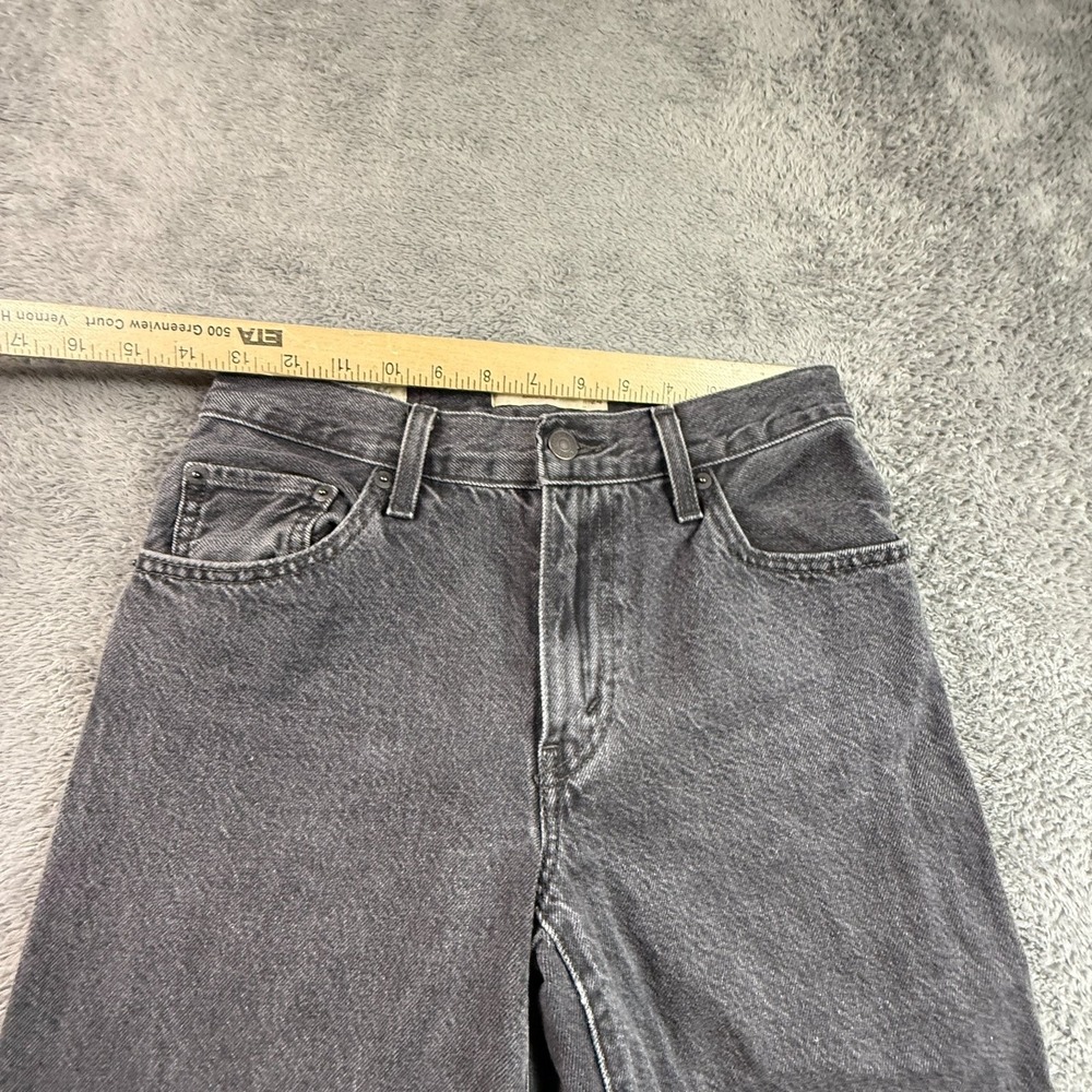Levi's Baggy Dad Jeans Womens 24 Gray Premium 100% Cotton High Waist Relaxed - Picture 6 of 10